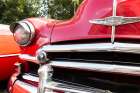 Cuba, Havana. Vintage 1950 Chevrolet grille Art Print